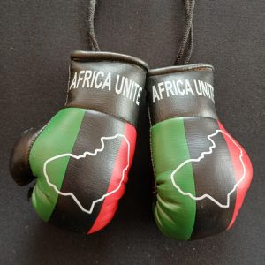 Pan Africa Flag Mini Boxing Gloves Car Rear View Mirror Decor